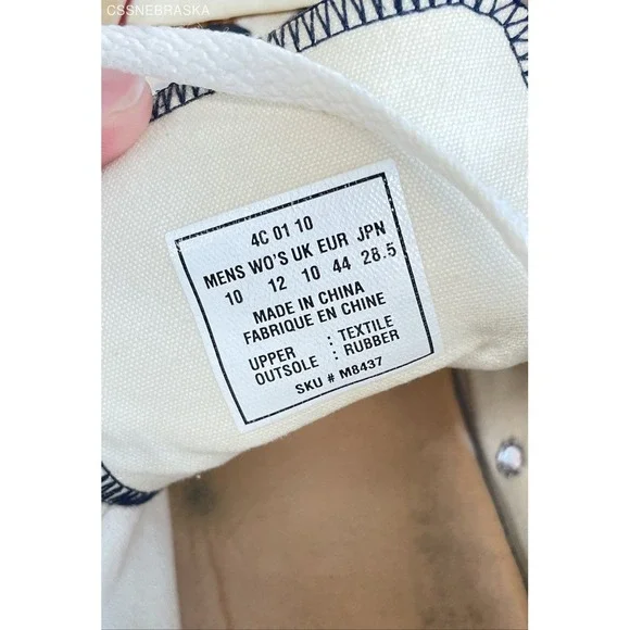 Converse Red/White/Blue All Star Unisex Adults Lace Up Closed Toe Shoes Size 10 - Picture 8 of 9